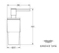 MEDIDAS DOSIFICADOR JABON ATRIO GROHE SPA